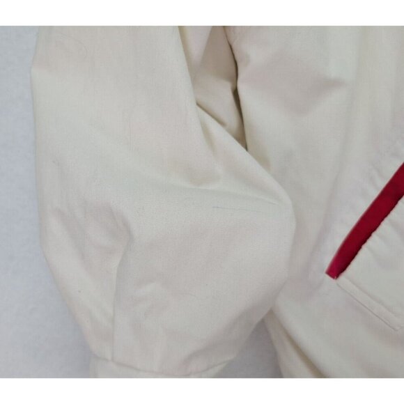 Vintage 90s Women's Jacket Impressions By Izzi Size XL White Blue Red - Picture 10 of 16